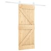 vidaXL Porta scorrevole Naturale e Bianco 80 x 210 cm
