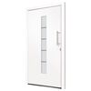 vidaXL Porta d'Ingresso in Alluminio e PVC Bianco 100x210 cm