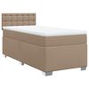 vidaXL Giroletto a Molle con Materasso Cappuccino 90x190 cm Similpelle