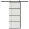 vidaXL Porta Scorrevole con Ferramenta Nera 90x205 cm in Vetro ESG