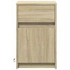 vidaXL Comodini con Luci LED 2pz Rovere Sonoma in Legno Multistrato