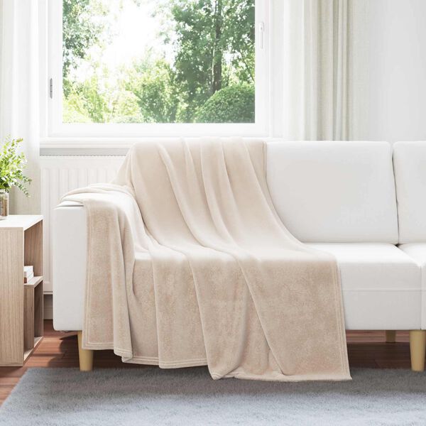 vidaXL Coperte da Pile 6 pcs Beige 150 x 200 cm Panno