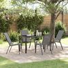 vidaXL Set da Pranzo per Giardino 5 pcs Grigio e Nero