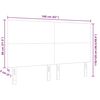 vidaXL Testiera LED Montaggio a parete Grigio scuro 160 cm Tessuto