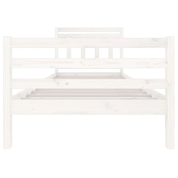 vidaXL Giroletto Bianco in Legno Massello 100x200 cm