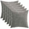 vidaXL Federa 6 pcs HEERLEN Grigio Scuro 35 x 35 cm Tessuto Chenille