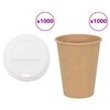 vidaXL Tazze da Caff&egrave; in Carta con Coperchi 1000 pz 12oz 300 ml
