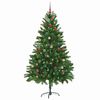 vidaXL Albero di Natale con 300 LED con supporto Verde 210 cm PE