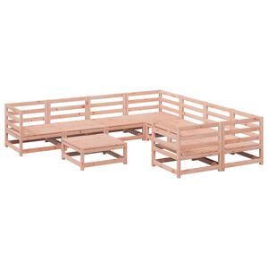 vidaXL Set Divani da Giardino 9 pz in Legno Massello Abete Douglas