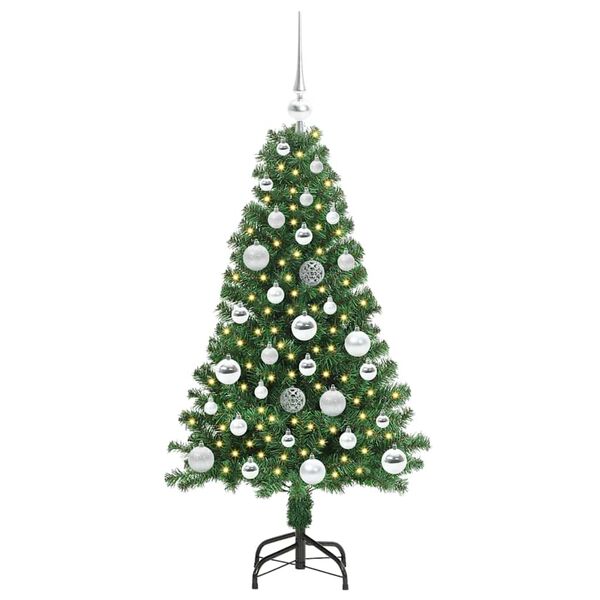 vidaXL Albero di Natale artificiale con 150 LED Verde 120 cm