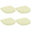 vidaXL Cuscini per Sedia in 4 Pezzi 4 pz 100% Poliestere Crema