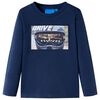 Maglietta Bambino Maniche Lunghe Blu Marino M&eacute;lange 104
