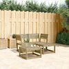 vidaXL Set Divani da Giardino 3 pz in Legno Impregnato di Pino