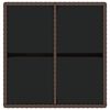 vidaXL Tavolo da Giardino Marrone 109x107x74 cm in Polyrattan e Vetro