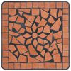 vidaXL Tavolino di Servizio con Mosaico Terracotta in Ceramica
