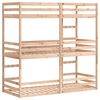 vidaXL Letto a Castello Triplo 75x190 cm in Legno Massello di Pino