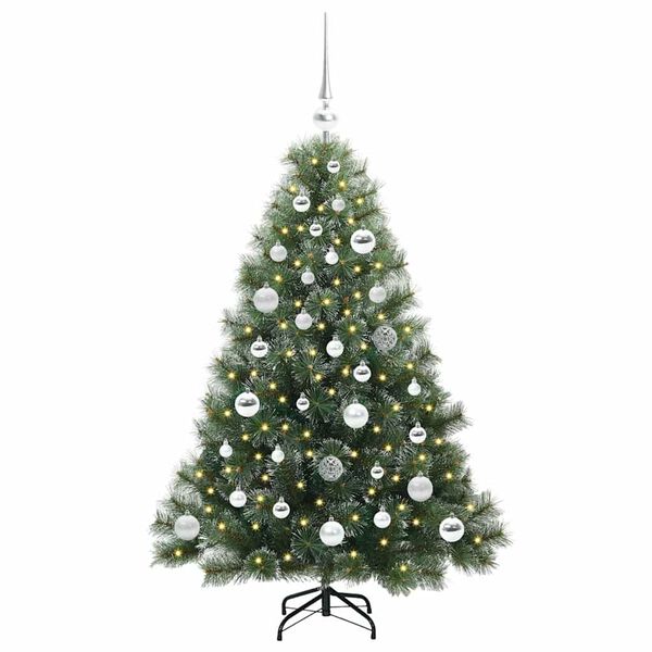 vidaXL Albero di Natale artificiale con 150 LED Verde 120 cm PE e PVC