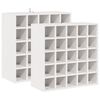 vidaXL Portabottiglie 2 pcs Bianco 56 x 25 x 56 cm Pino massello