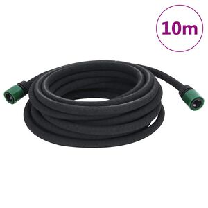 vidaXL Tubo di Irrigazione da Giardino Nero 0,6" 10 m in Gomma
