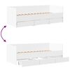 vidaXL Divano Letto con Cassetti senza Materasso Bianco 90x190 cm