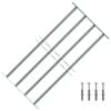 vidaXL Griglie per finestre 700-1050 mm Acciaio zincato Argento