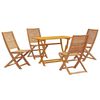 vidaXL Set da Pranzo per Giardino 5 pz Marrone