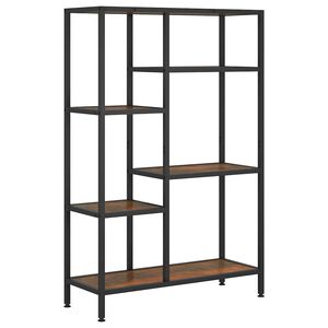 vidaXL Scaffale per Libri 80x30x120 cm Acciaio e Legno Multistrato