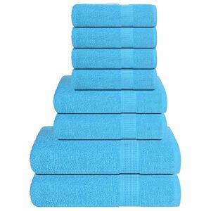 vidaXL Set di asciugamani 8 pezzi FROGN Turchese 360 g/m&sup2;