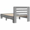 vidaXL Giroletto Grigio Sonoma 90x200 cm Legno Multistrato e Metallo