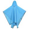 vidaXL Poncho Antipioggia con Cappuccio Design 2 in 1 Blu 223x145 cm