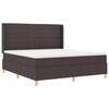 vidaXL Letto a molle con materasso Marrone Scuro 180 x 200 cm Tessuto