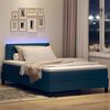 vidaXL Letto a molle con materasso con led Blu 120 x 190 cm Tessuto