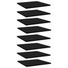 vidaXL Ripiani per Libreria 8pz Neri 40x40x1,5cm in Legno Multistrato