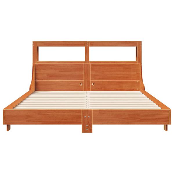 vidaXL Letto senza Materasso Marrone Cera 140x190 cm in Legno di Pino