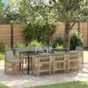vidaXL Set da Pranzo per Giardino 9 pcs Beige