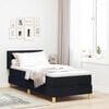 vidaXL Letto a molle con materasso Nero 200 x 80 cm Poliestere