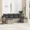 vidaXL Set Divano da Giardino 6 pcs Grigio chiaro polyrattan