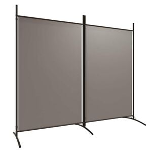 vidaXL Divisorio a 2 Pannelli Antracite 175x180 cm Tessuto