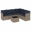 vidaXL Set Divani da Giardino 7 pz con Cuscini Grigio in Polyrattan