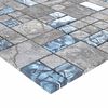 vidaXL Piastrella Mosaic 11 pcs Grigio e Blu 50 x 50 cm Vetro