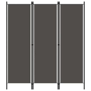 vidaXL Paravento a 3 Pannelli Antracite 150x180 cm