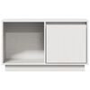 vidaXL Mobile Porta TV Bianco 74x35x44 cm in Legno Massello di Pino