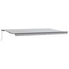vidaXL Tenda da Sole Retrattile Manuale Antracite e Bianco 600x300 cm