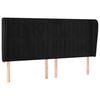 vidaXL Testiera ad Orecchio Nera 163x23x118/128 cm in Velluto