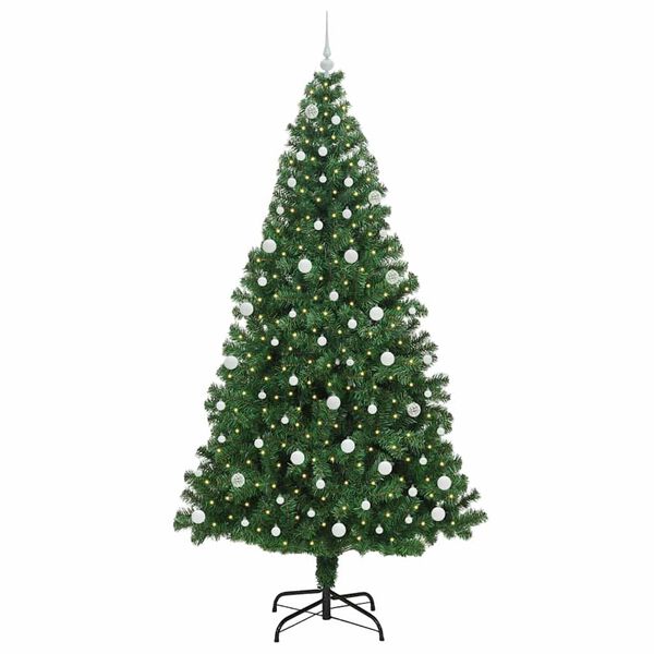 vidaXL Albero di Natale artificiale con 300 LED Verde 240 cm