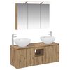 vidaXL Set di Armadi da Bagno 4 pz Rovere Artigianale