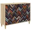 vidaXL Credenza OMMEN Sonoma 102 x 33 x 75 cm Legno ingegnerizzato