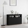 vidaXL Credenza Nero 116 x 30 x 75 cm Legno multistrato