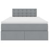 vidaXL Letto con contenitore e materasso Grigio chiaro 120 x 190 cm