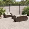 vidaXL Set Divano da Giardino 6 pz con Cuscini Marrone in Polyrattan